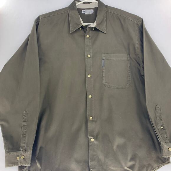 Columbia Men’s Long Sleeve Button Down Casual Shirt Brown Size XXL - Picture 1 of 16
